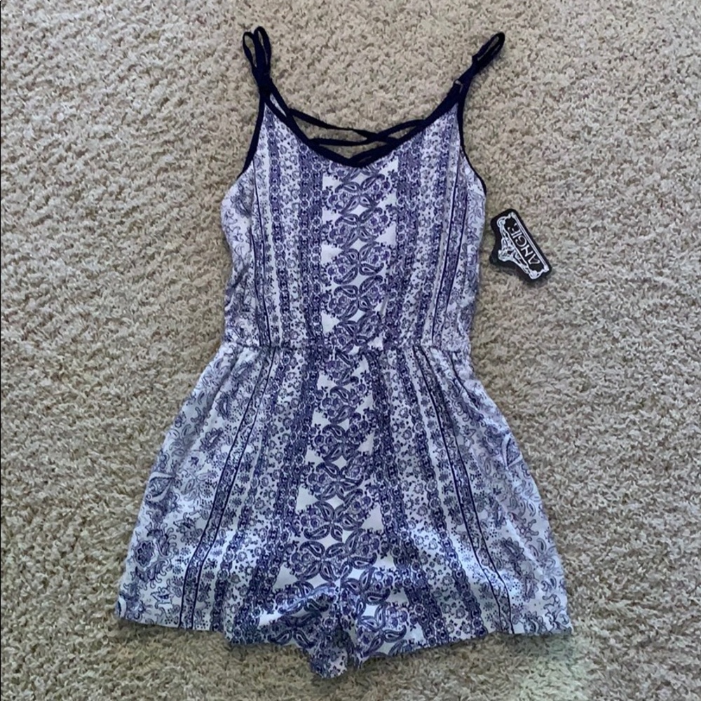 Cute blue romper